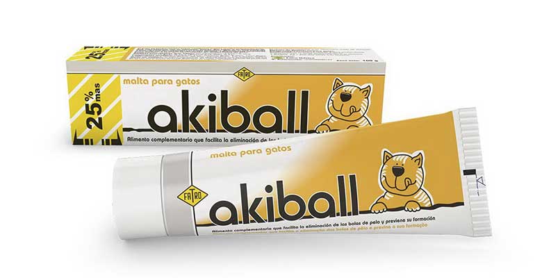 Jalea de malta para gatos con acción laxante - Akiball