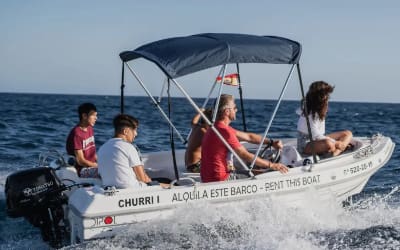 Alquiler de barcos sin licencia en Costa Adeje