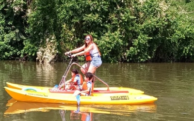 Alquiler de bicicleta acuática en el río Pisuerga