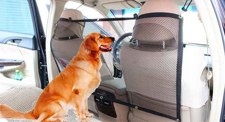 Red separadora para llevar al perro en el asiento trasero del coche - FREESOO