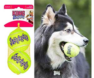 Pelotas tipo tenis y con sonido para perros - KONG Squeakair Balls