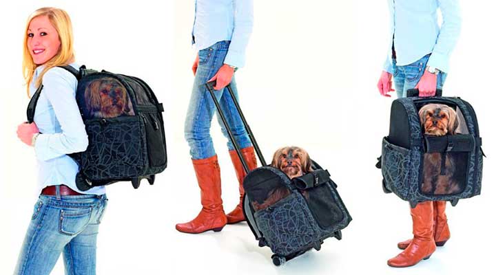 Carrito para perros y gatos tipo mochila con ruedas - Karlie Smart Trolley