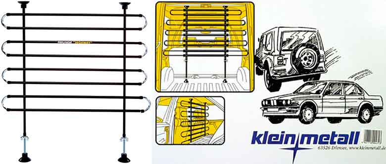 Barra separadora premium para llevar al perro en el maletero del coche - Kleinmetall Highway