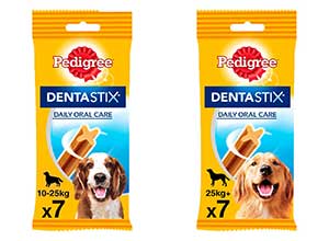 Huesos dentales para limpiar los dientes de los perros - Pedigree Dentastix