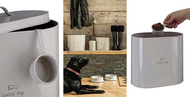 Contenedor de pienso para gatos y perros pequeño y decorativo - Premier Housewares