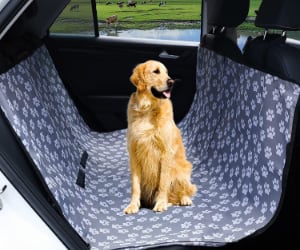 Funda tipo cubreasientos con diseño de huellas para llevar al perro en el coche - VanGeeStar