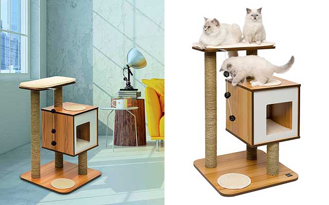 Mueble rascador de madera para gatos - Catit Vesper Base