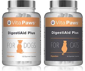 Combinación de probióticos y prebióticos para perros y gatos - VitaPaws DigestAid Plus