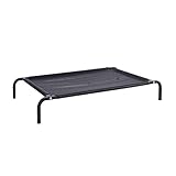 lionto Cama elevada para Perros Tejido en Textilene, (S) 75x47 cm Negro