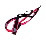 LASALINE Arnes de Tiro para Perros para Canicross, Mushing, Bicicleta, Trineo, Patinete, en Negro Rosa Neón