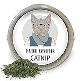 Hierba gatera (para gatos/Catnip) Hace a su Gato feliz. Paquete XXL de 60g Solo la Mejor Hierba gatera para su pequeño Amor (Seca y en pequeños Trazos).