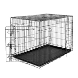 dibea lionto Jaula Transporte Plegable para Perros Caja de Transporte, (XXL) 106x71x77 cm Negro