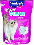 Vitakraft - Magic Clean, Perlas de Gel de Sílice Súper Absorbentes - 16,8 L / 7.5 kg